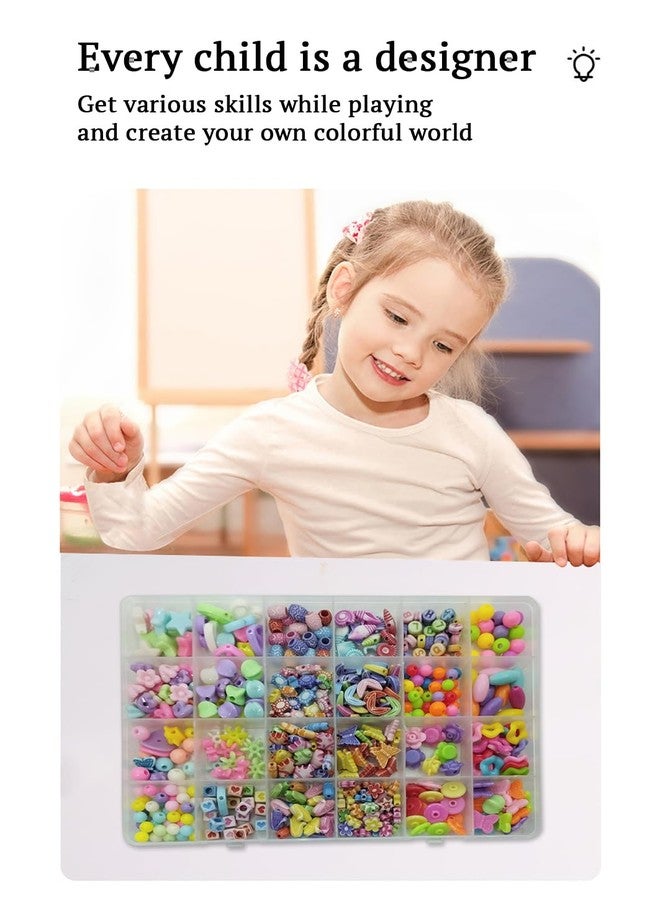 SYGA Beads for Kids Crafts Children's Jewelry Making Kit DIY Bracelets Necklace Hairband and Rings Craft Kits Birthday for 4, 5, 6, 7-Year-Old Little Girls-Multicolor (DIYBeadsSet-24) - Image 5